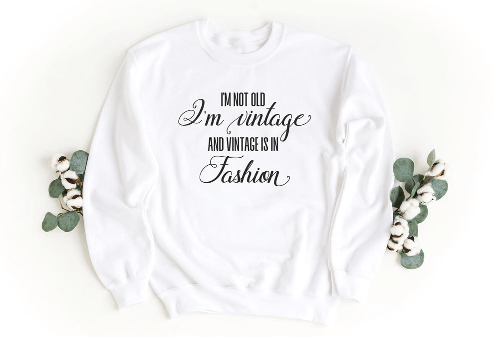 Sweatshirts-I'm Vintage Sweatshirt-S-White-Jack N Roy