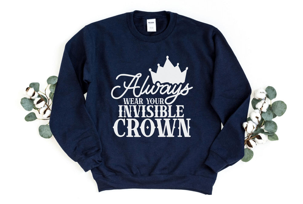 Sweatshirts-Invisible Crown Sweatshirt-S-Navy-Jack N Roy
