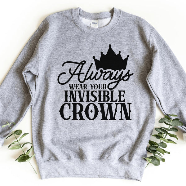 Sweatshirt-Invisible Crown Sweatshirt-S-Sport Grey-Jack N Roy