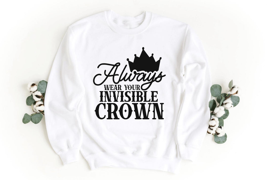 Sweatshirts-Invisible Crown Sweatshirt-S-White-Jack N Roy