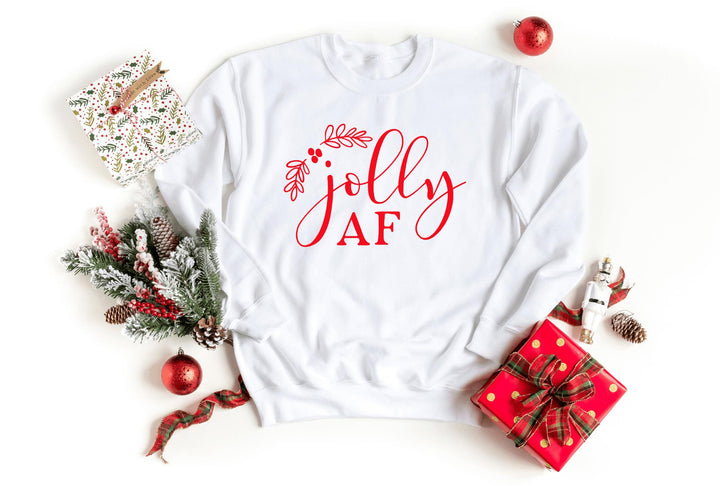 Sweatshirts-Jolly AF Sweatshirt-S-White-Jack N Roy