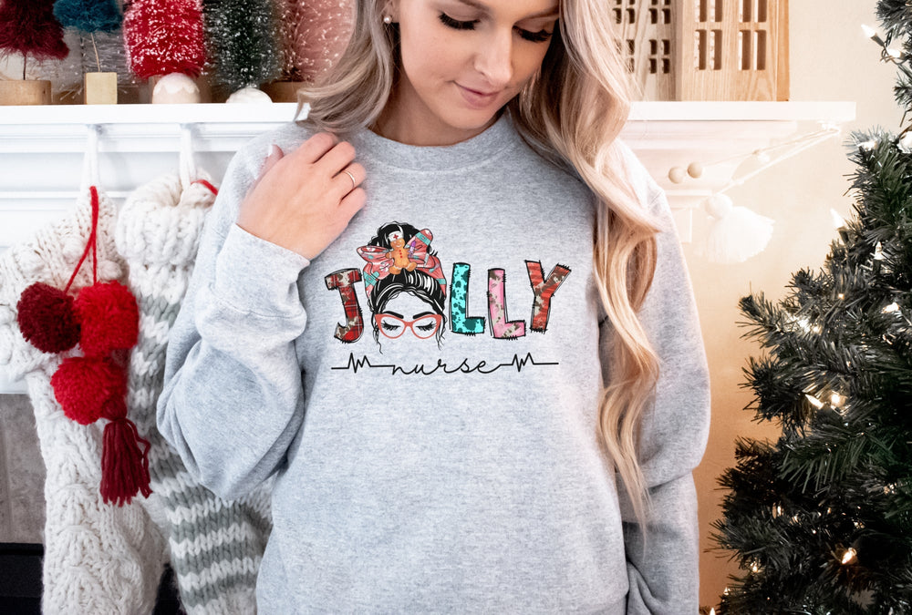 Sweatshirts-Jolly Nurse Sweatshirt-Jack N Roy