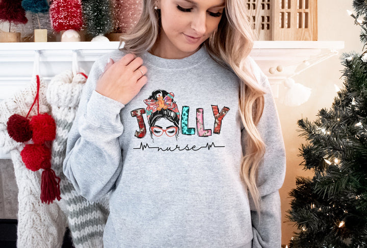 Sweatshirts-Jolly Nurse Sweatshirt-Jack N Roy