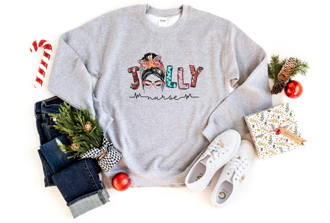 Sweatshirts-Jolly Nurse Sweatshirt-S-Sport Grey-Jack N Roy