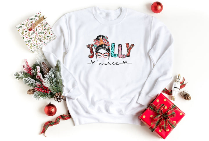 Sweatshirts-Jolly Nurse Sweatshirt-S-White-Jack N Roy