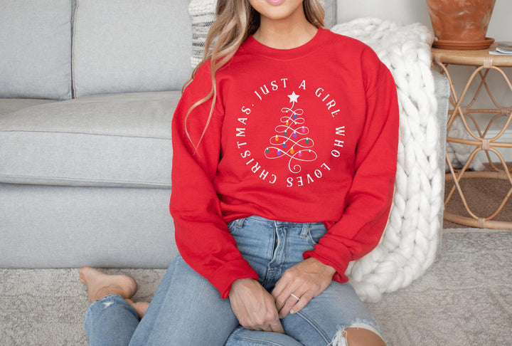 Sweatshirts-Just A Christmas Girl Sweatshirt-Jack N Roy