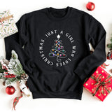 Sweatshirt-Just A Christmas Girl Sweatshirt-S-Black-Jack N Roy