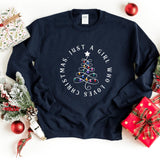 Sweatshirt-Just A Christmas Girl Sweatshirt-S-Navy-Jack N Roy