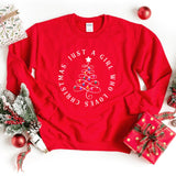 Sweatshirt-Just A Christmas Girl Sweatshirt-S-Red-Jack N Roy