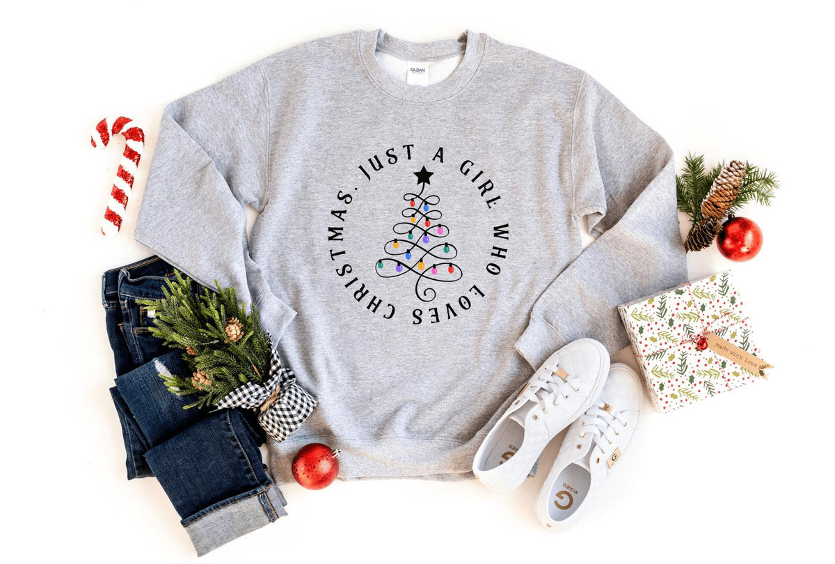 Sweatshirt-Just A Christmas Girl Sweatshirt-S-Sport Grey-Jack N Roy