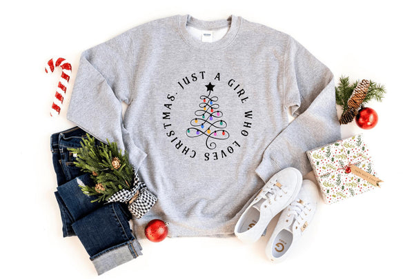 Sweatshirt-Just A Christmas Girl Sweatshirt-S-Sport Grey-Jack N Roy