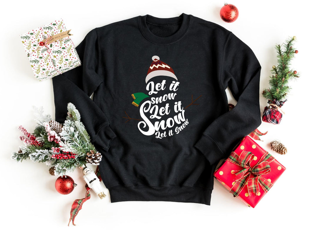 Sweatshirts-Let It Snow Sweatshirt-S-Black-Jack N Roy