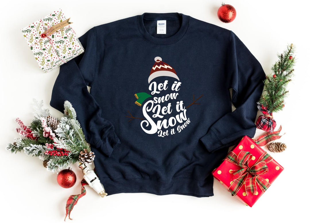 Sweatshirts-Let It Snow Sweatshirt-S-Navy-Jack N Roy