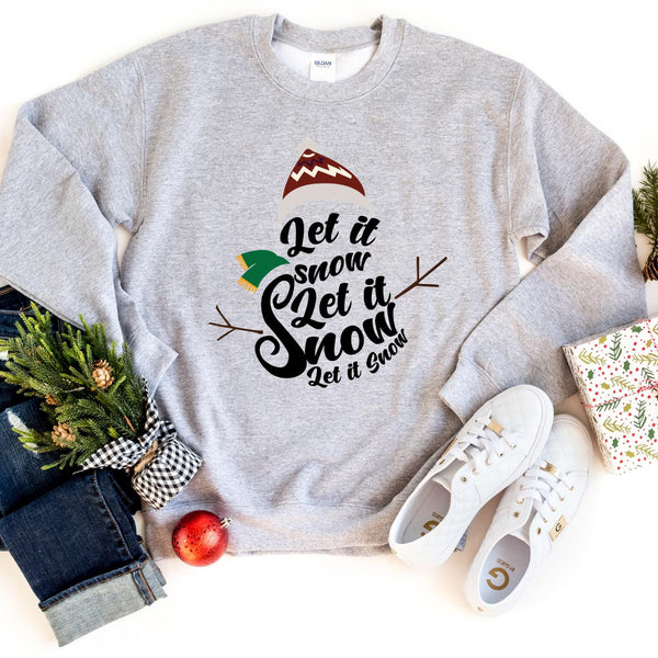 Sweatshirt-Let It Snow Sweatshirt-S-Sport Grey-Jack N Roy