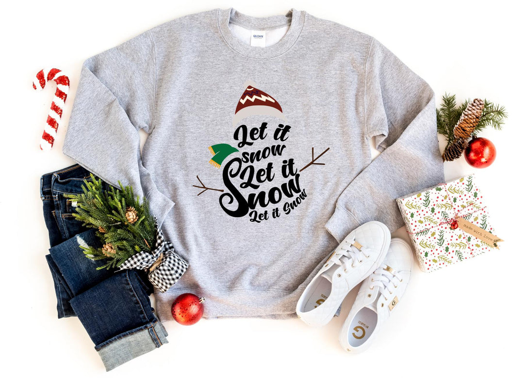 Sweatshirts-Let It Snow Sweatshirt-S-Sport Grey-Jack N Roy