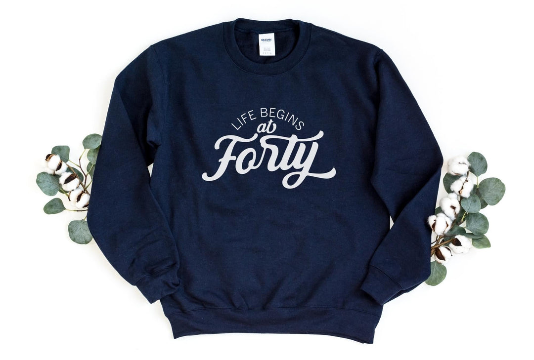 Sweatshirts-Life Begins At 40 Sweatshirt-S-Navy-Jack N Roy