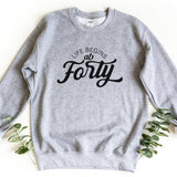 Sweatshirt-Life Begins At 40 Sweatshirt-S-Sport Grey-Jack N Roy