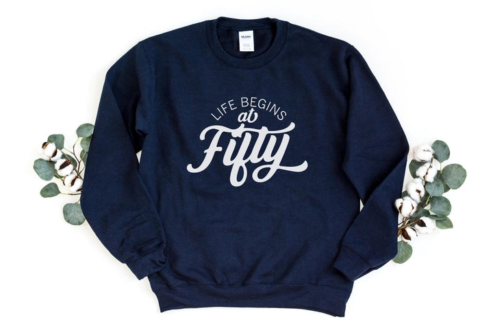 Sweatshirts-Life Begins At 50 Sweatshirt-S-Navy-Jack N Roy