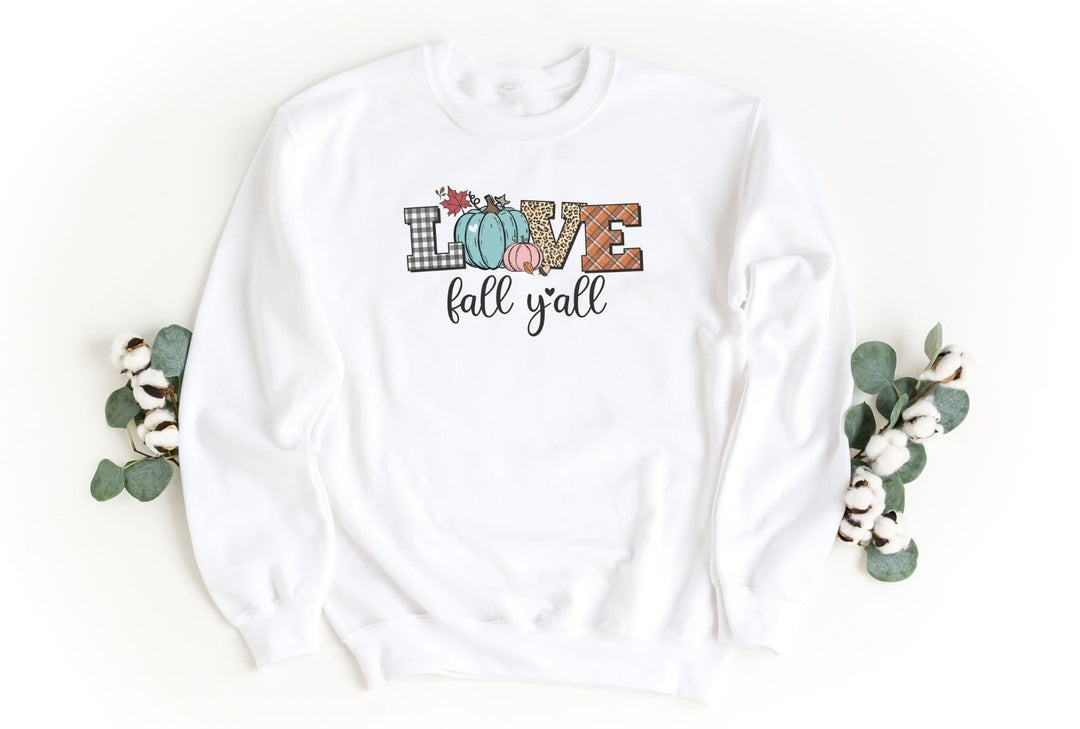 Sweatshirts-Love Fall Y'All Sweatshirt-S-White-Jack N Roy