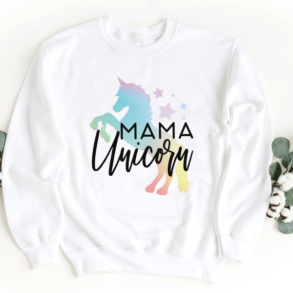 Sweatshirt-Mama Unicorn Sweatshirt-S-White-Jack N Roy