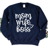Sweatshirt-Mom Wife Boss Sweatshirt-S-Navy-Jack N Roy