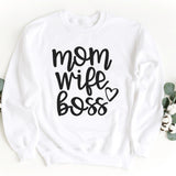 Sweatshirt-Mom Wife Boss Sweatshirt-S-White-Jack N Roy