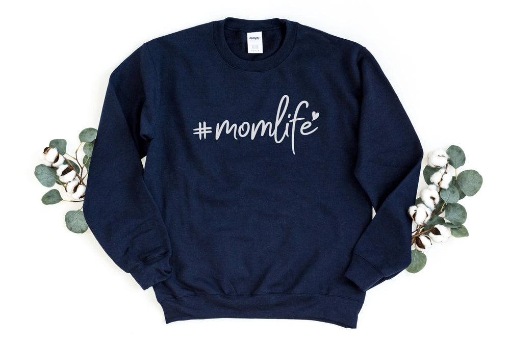 Sweatshirts-#momlife Sweatshirt-S-Navy-Jack N Roy