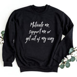 Sweatshirt-Motivate Me Sweatshirt-S-Black-Jack N Roy