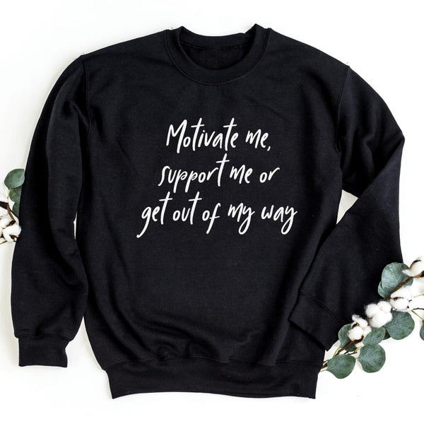 Sweatshirt-Motivate Me Sweatshirt-S-Black-Jack N Roy