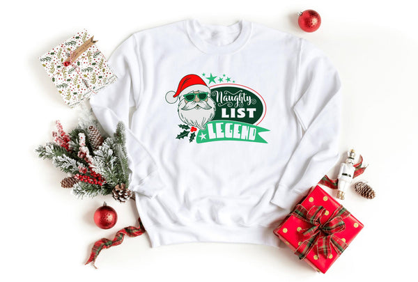 Sweatshirt-Naughty List Legend Sweatshirt-S-White-Jack N Roy
