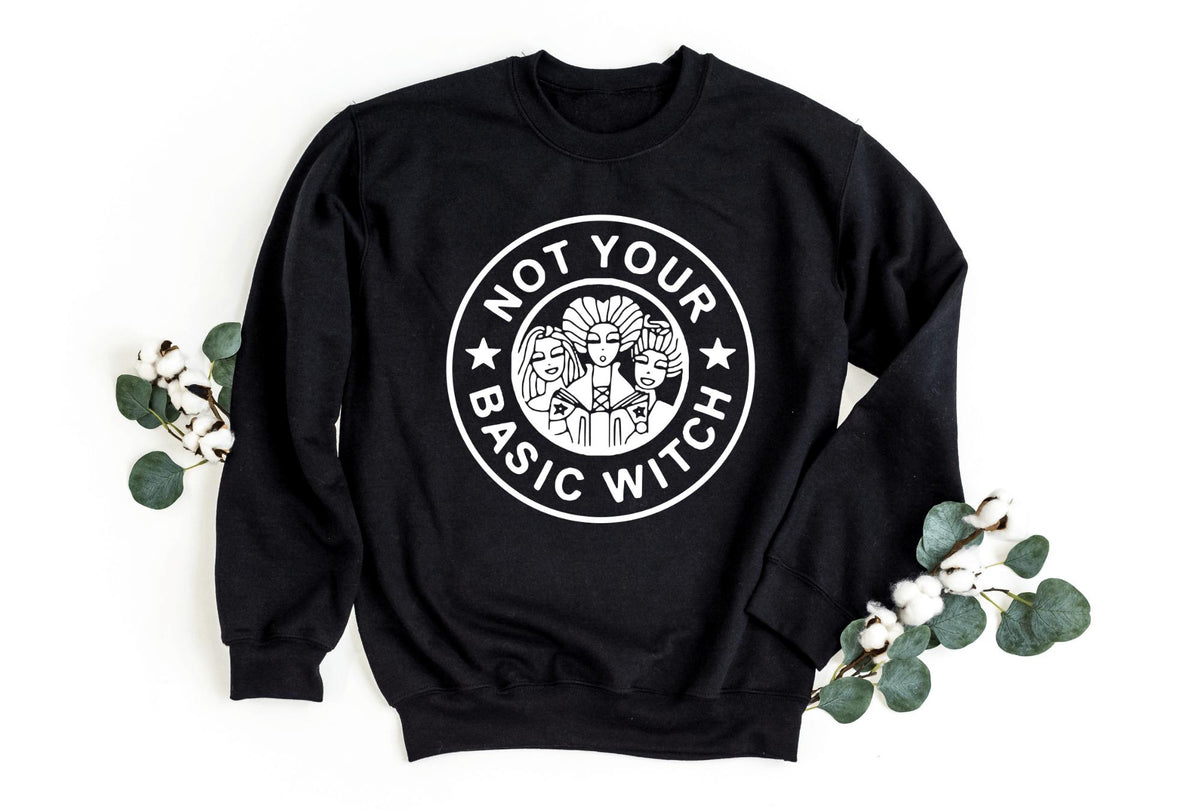 Sweatshirt-Not Your Basic Witch Sweatshirt-S-Black-Jack N Roy