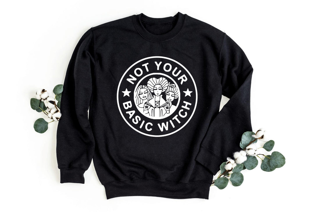 Sweatshirts-Not Your Basic Witch Sweatshirt-S-Black-Jack N Roy