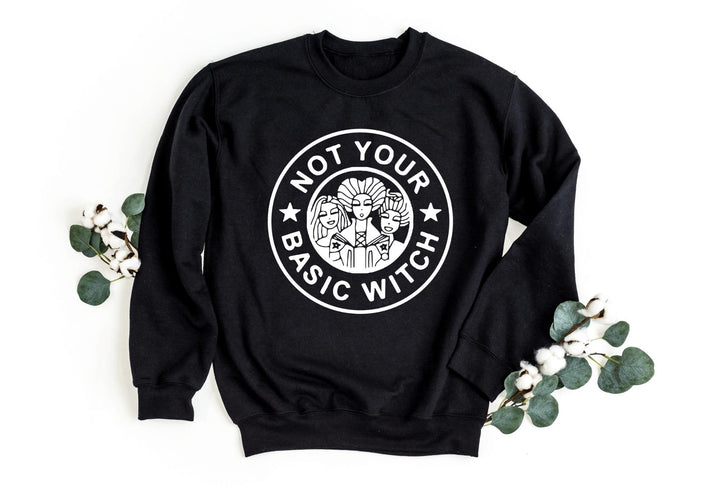 Sweatshirts-Not Your Basic Witch Sweatshirt-S-Black-Jack N Roy