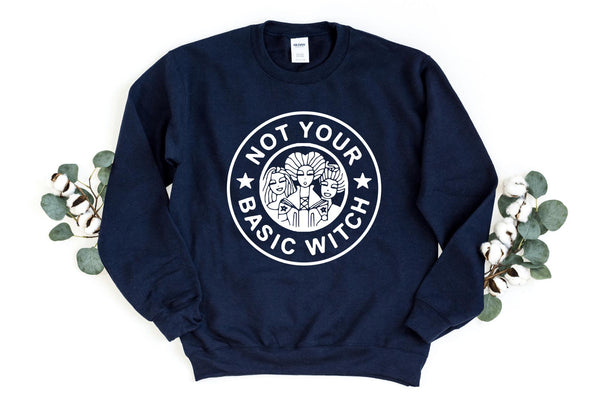 Sweatshirt-Not Your Basic Witch Sweatshirt-S-Navy-Jack N Roy