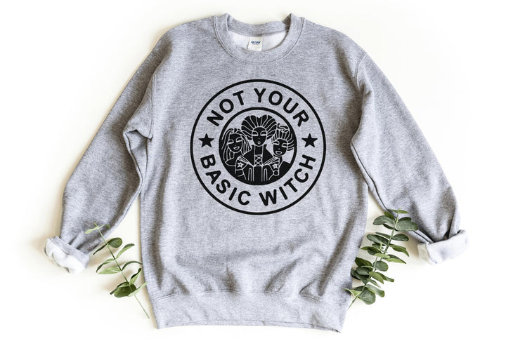 Sweatshirts-Not Your Basic Witch Sweatshirt-S-Sport Grey-Jack N Roy