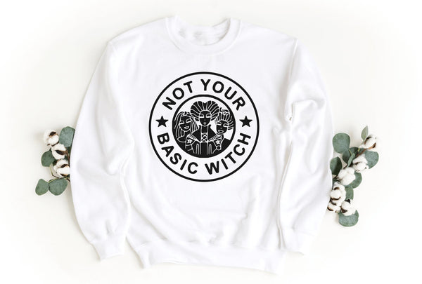 Sweatshirt-Not Your Basic Witch Sweatshirt-S-White-Jack N Roy