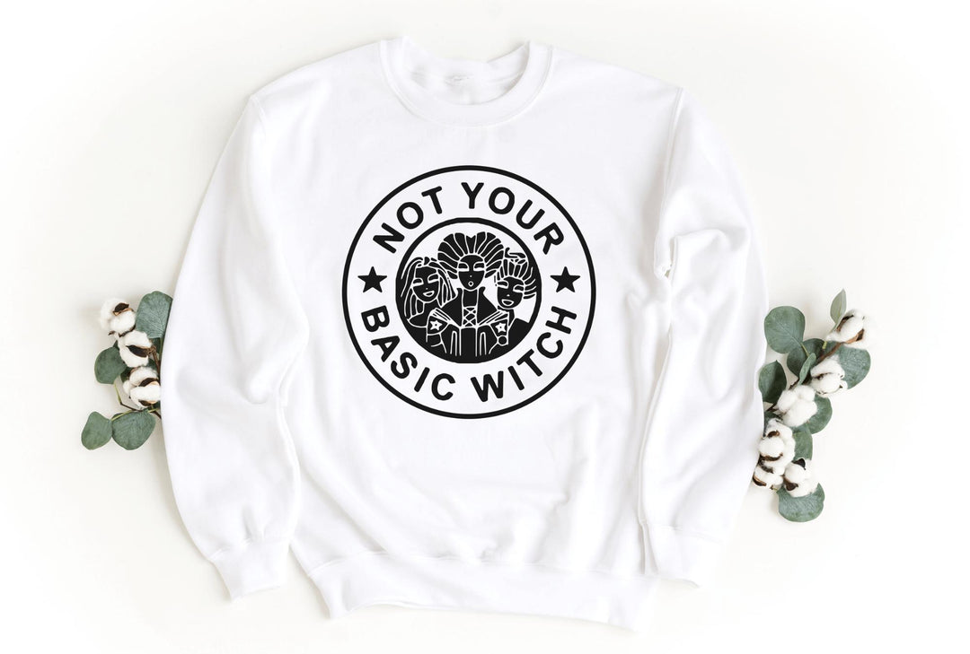 Sweatshirts-Not Your Basic Witch Sweatshirt-S-White-Jack N Roy