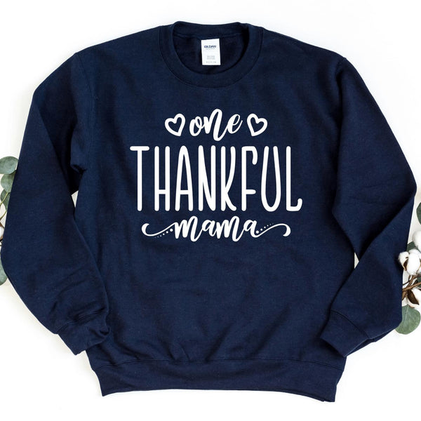 Sweatshirt-One Thankful Mama Sweatshirt-S-Navy-Jack N Roy
