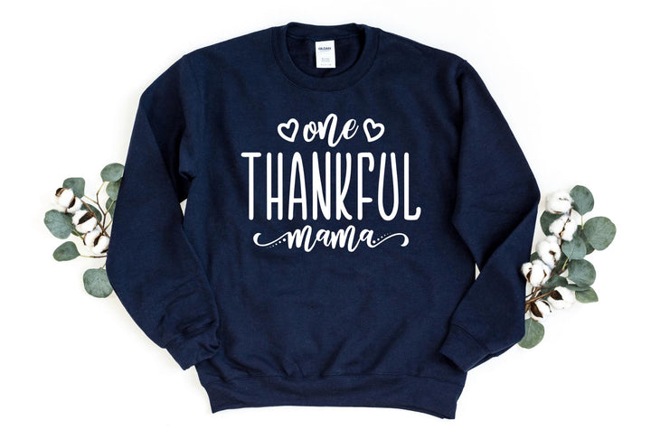 Sweatshirts-One Thankful Mama Sweatshirt-S-Navy-Jack N Roy