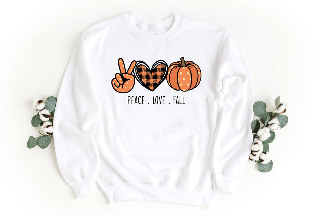 Sweatshirts-Peace, Love, Fall Sweatshirt-S-White-Jack N Roy