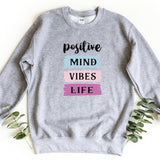 Sweatshirt-Positive Mind, Vibes, Life Sweatshirt-S-Sport Grey-Jack N Roy