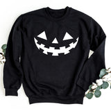 Sweatshirt-Pumpkin Face Sweatshirt-S-Black-Jack N Roy