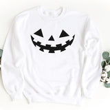 Sweatshirt-Pumpkin Face Sweatshirt-S-White-Jack N Roy