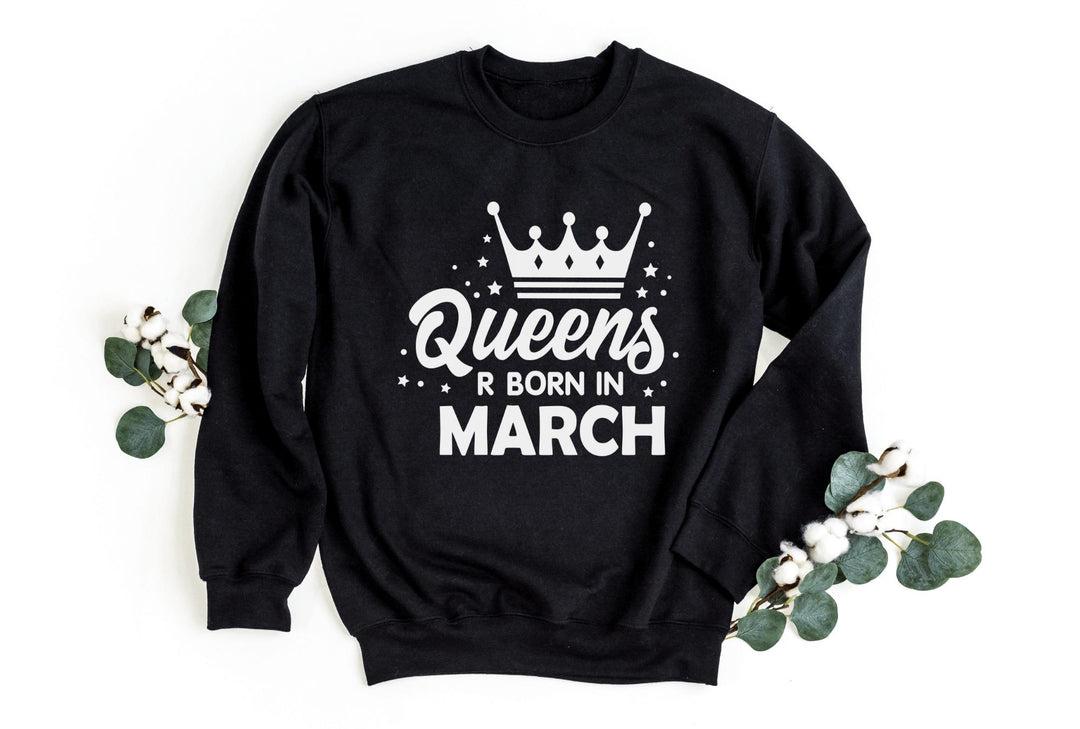 Sweatshirts-Queen Birthday Sweatshirt (Customize Your Month)-S-Black-Jack N Roy