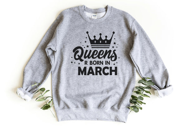 Sweatshirt-Queen Birthday Sweatshirt (Customize Your Month)-S-Sport Grey-Jack N Roy