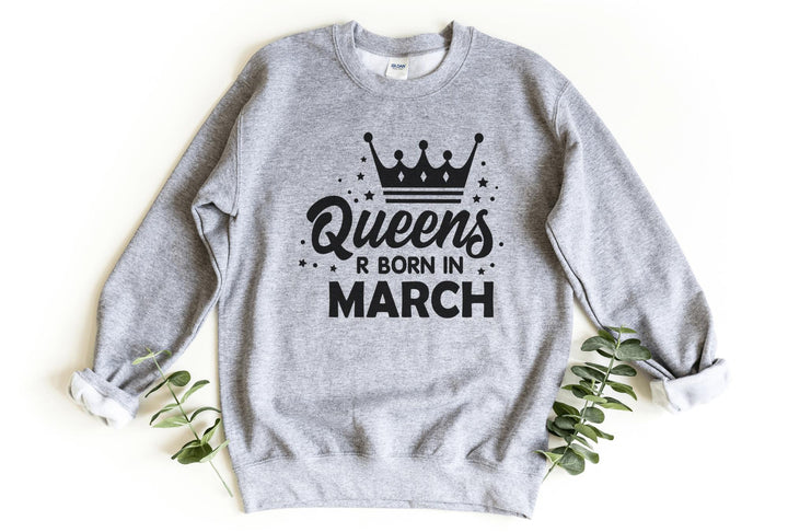 Sweatshirts-Queen Birthday Sweatshirt (Customize Your Month)-S-Sport Grey-Jack N Roy