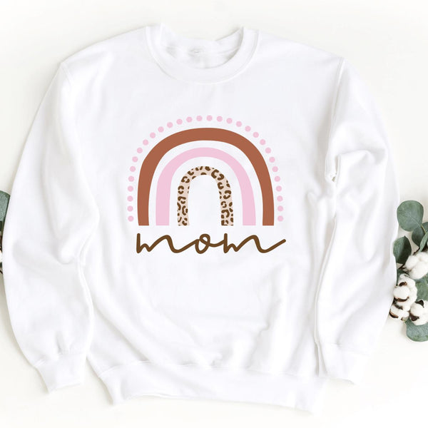 Sweatshirt-Rainbow Mom Sweatshirt-S-White-Jack N Roy