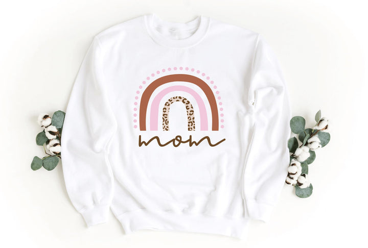 Sweatshirts-Rainbow Mom Sweatshirt-S-White-Jack N Roy