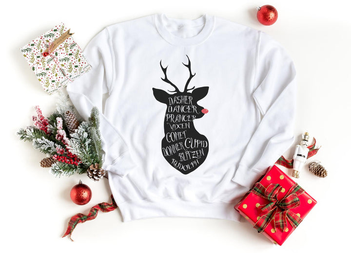 Sweatshirts-Rudolph Sweatshirt-S-White-Jack N Roy