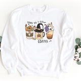 Sweatshirt-Scary Til I Get Coffee Sweatshirt-S-White-Jack N Roy
